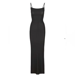 Skims Black Long Slip Maxi Dress